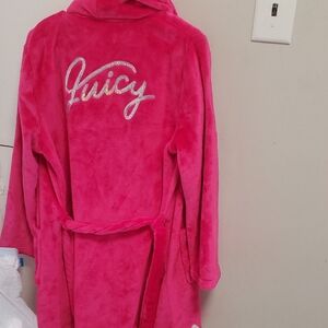 Juicy Couture Fuchsia Robe with Silver Logo